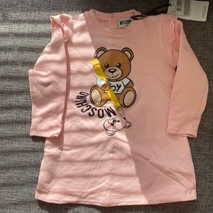 Authentic Moschino Baby Girl Pink Logo Dress